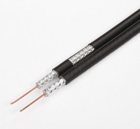 Dual RG6 Coaxial Cable with Messenger Dual RG6+Messenger