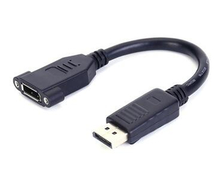 DisplayPort Male To Female DP Panel Mount Extension Cable with Screw Nut Locking Support 4K Resolution