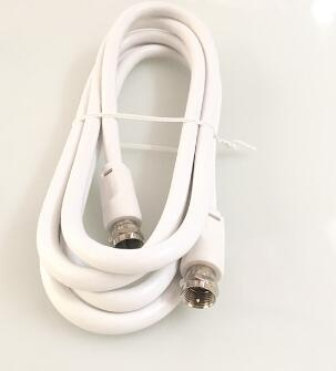 1.8meter RG6U RF Coaxial Cable F To F Plug Cable 75OHM