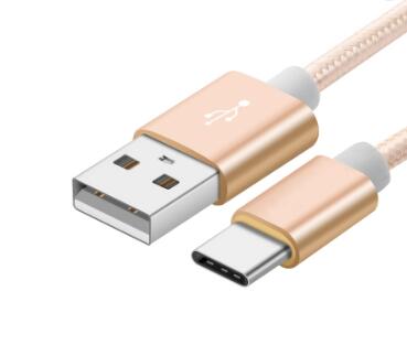Mobile Phone Fast Charging Data Transferring Usb Type C Cable Nylon Braided Data Cable for Samsung Galaxy S8 