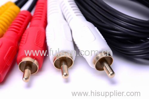 Composite 3 RCA Cable Cord for DVD VCR 1.8m 6ft