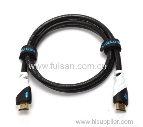 24K Gold Plated Connector 1.4 Version Flat HDMI Cable 1m