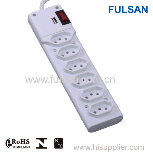 Extension power strip with USB