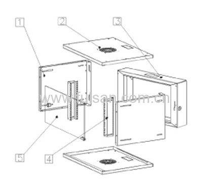 6u/9u/12u/15u double section wall mount network cabinet