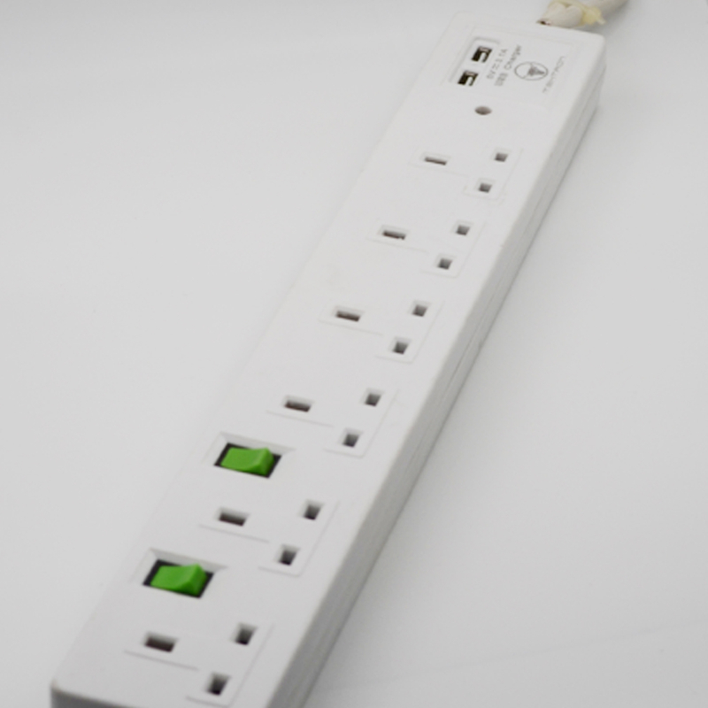 5 Gang Pivot Power Strip Surge Protector with 2.1A USB CHARGING PORTS