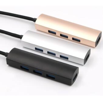 USB Hub 3.0 Super Charge Type C Cable 4 in 1 Power Port for Iphone Macbook PC Laptop 