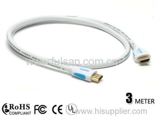 10ft 3m HDMI 1.4v Gold Cable High Speed with Ethernet