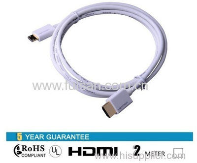 2m mini HDMI cable type A to type C