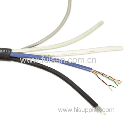 Hybrid Cable RG6+Cat5e for CATV and Computer Home Application