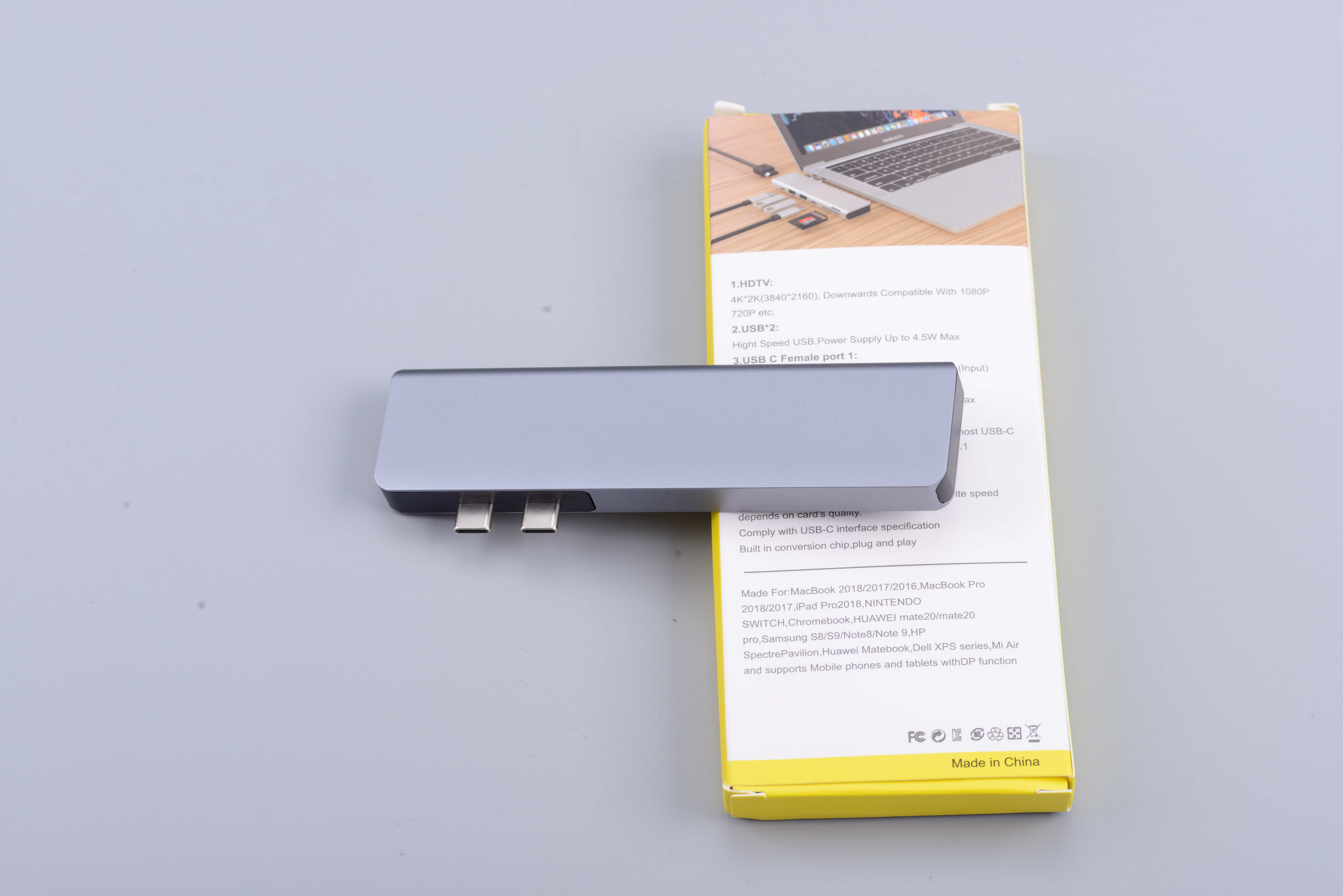 USB 3.1 Type C 9 ports hub Type C to Rj45 HDMI VGA 3.5mm 2*USB3.0A SD TF and Type C female adapter cable Factory price 