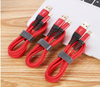 High Quality Nylon Braided Gold Plated 3A Fast Charging Micro USB Type C Cable 