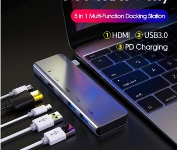  HD/USB3.0/PD usb 3.0 hub new design usb hub 5 port usb c hub 