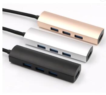 Factory Price High Speed 5Gbps Aluminum Multi 4 Port Usb 3.0 Hub 