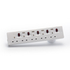 5 Ways Electrical Plug Socket UK with LED indicator