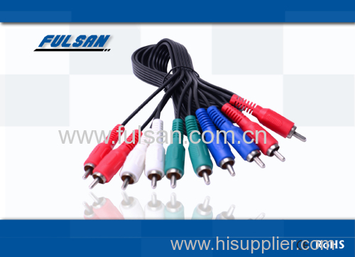 Good Price High Quality 5RCA Cable M/M Gold Plated