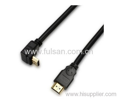 Gold Plated Right Angle HDMI Cable 1.5m 1.4v