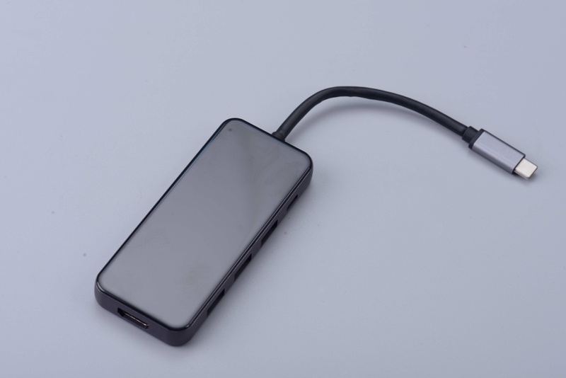 Aluminium Alloy Multiport USB 3.1 Type C Hub Adapter 5 in 1 USB-C Hub Adapter