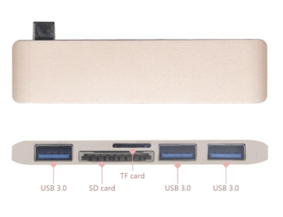 New Arrival 5 in 1 USB C HUB Adapter USB HUB 3.0 for Laptop 