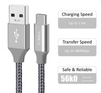 Fast Charging Usb 2.0 Type C Data Cable for Phone High Speed USB Type C Cable