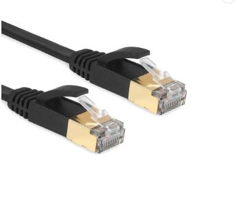 Computer network rj45 cat7 patch cable ethernet shielded flat cord with CE&ROHS