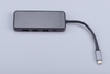 Aluminium Alloy Multiport USB 3.1 Type C Hub Adapter 5 in 1 USB-C Hub Adapter