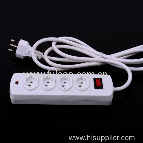 2-6 Ports Extension Socket Electrical Power Strip with LED indicator