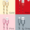  1M 3FT Nylon Braided Cord 2A Metal Charger Data Sync Charging Usb Type C Cable 3.0