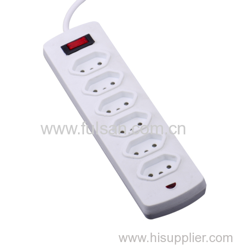 6 Way Universal Extension Power Strip with Switch