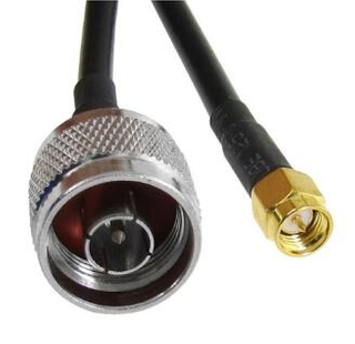 15-Meter(49.2 Ft) Low Loss N Male To SMA Male Antenna RG58 Coaxial Cable Connector