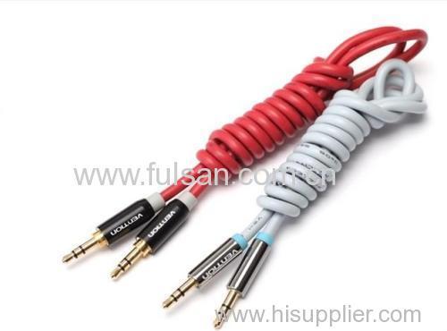 High Quality 1m/3FT 3.5mm male to male Aux Stereo Flat Car Audio Cable