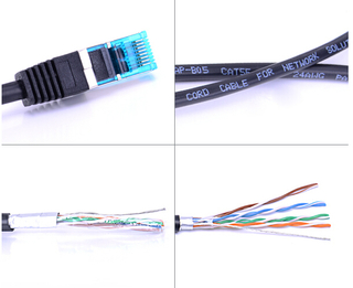 High Quality Flat CAT7 FTP BC Pure Copper LAN Ethernet Patch Cord Rj45 Cable Shielded Cable Best Price White 1 Meter
