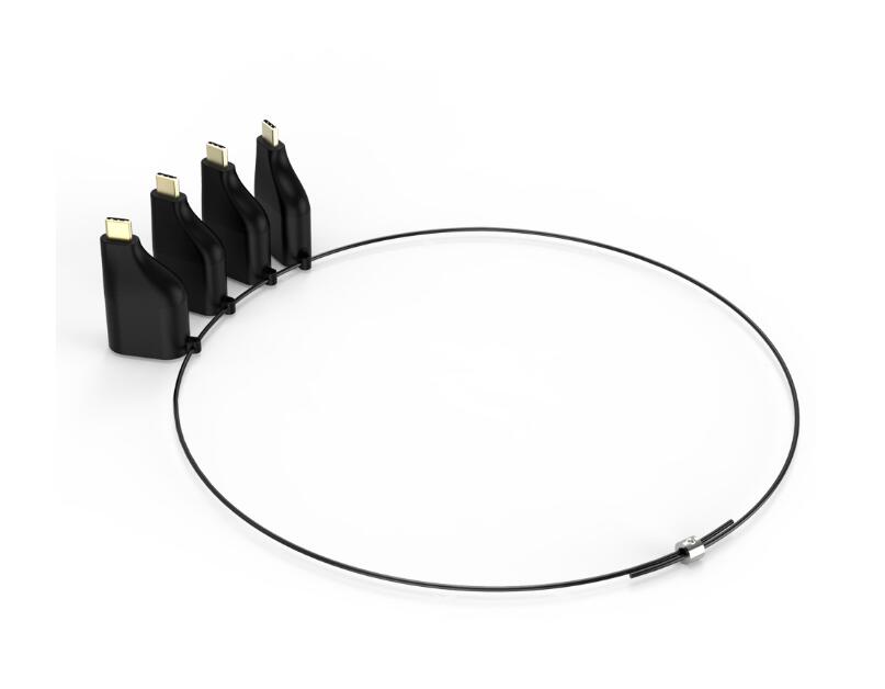 Portable 4 in 1 USB 3.1 Type C to Dp VGA Mini Dp HDMI 4K 30Hz Keychain Adapter