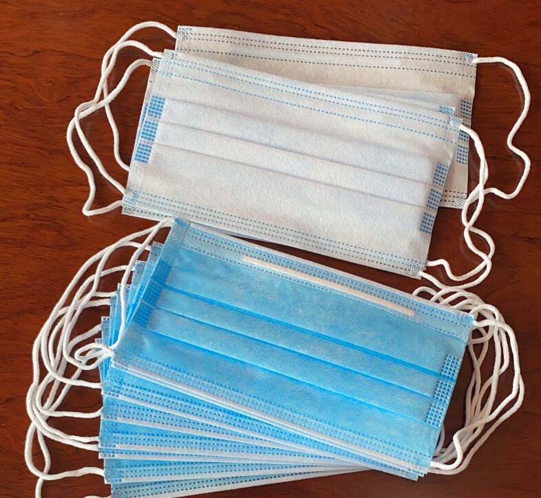 Disposable 3 PLY Blue Earloop Non Woven Face Mask