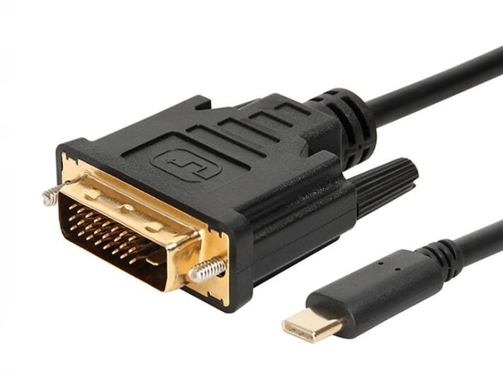 USB Type C male to DVI Male 1080p cable black