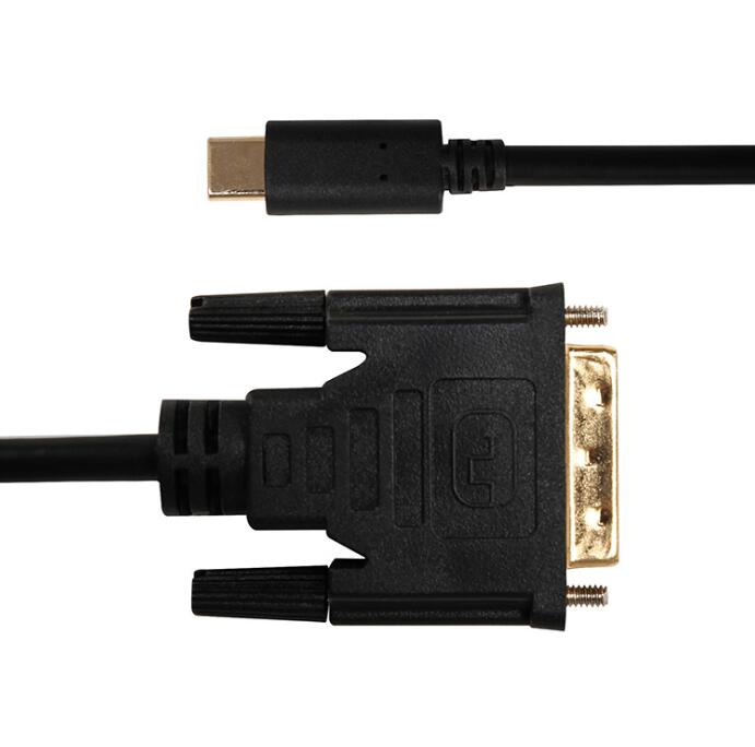 USB Type C male to DVI Male 1080p cable black