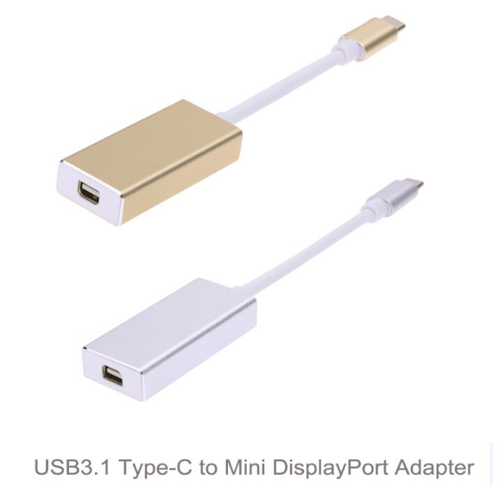 USB 3.1 Type C To Mini DP Adapter 4K Connector for Macbook