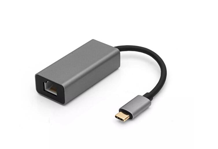 USB 3.1 Type C (USB-C) to RJ45 Gigabit Ethernet LAN Adapter Thunderbolt 3 Compatible for Apple The Macbook Chromebook 